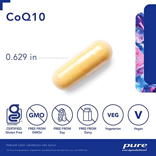 Pure Encapsulations CoQ10 30 mg | Coenzyme Q10 Supplement for Energy, Antioxidants, Brain and Cellular Health, Cognition, and Cardiovascular Support* | 120 Capsules