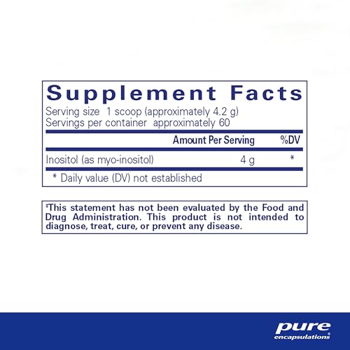 Pure Encapsulations Inositol (Powder) - Supplement to Support Energy, Nervous System & Ovarian Function* - with Myo-Inositol - 8.8 Ounces
