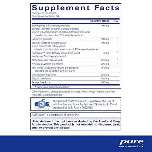 Pure Encapsulations DIM Detox | Supplement Support for Detoxification and Cellular Health* | 60 Capsules
