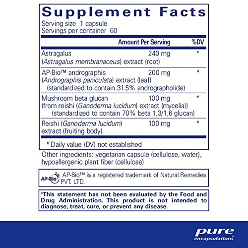 Pure Encapsulations Refuerzo inmunológico innato | Función respiratoria e inmunológica* | 60 cápsulas