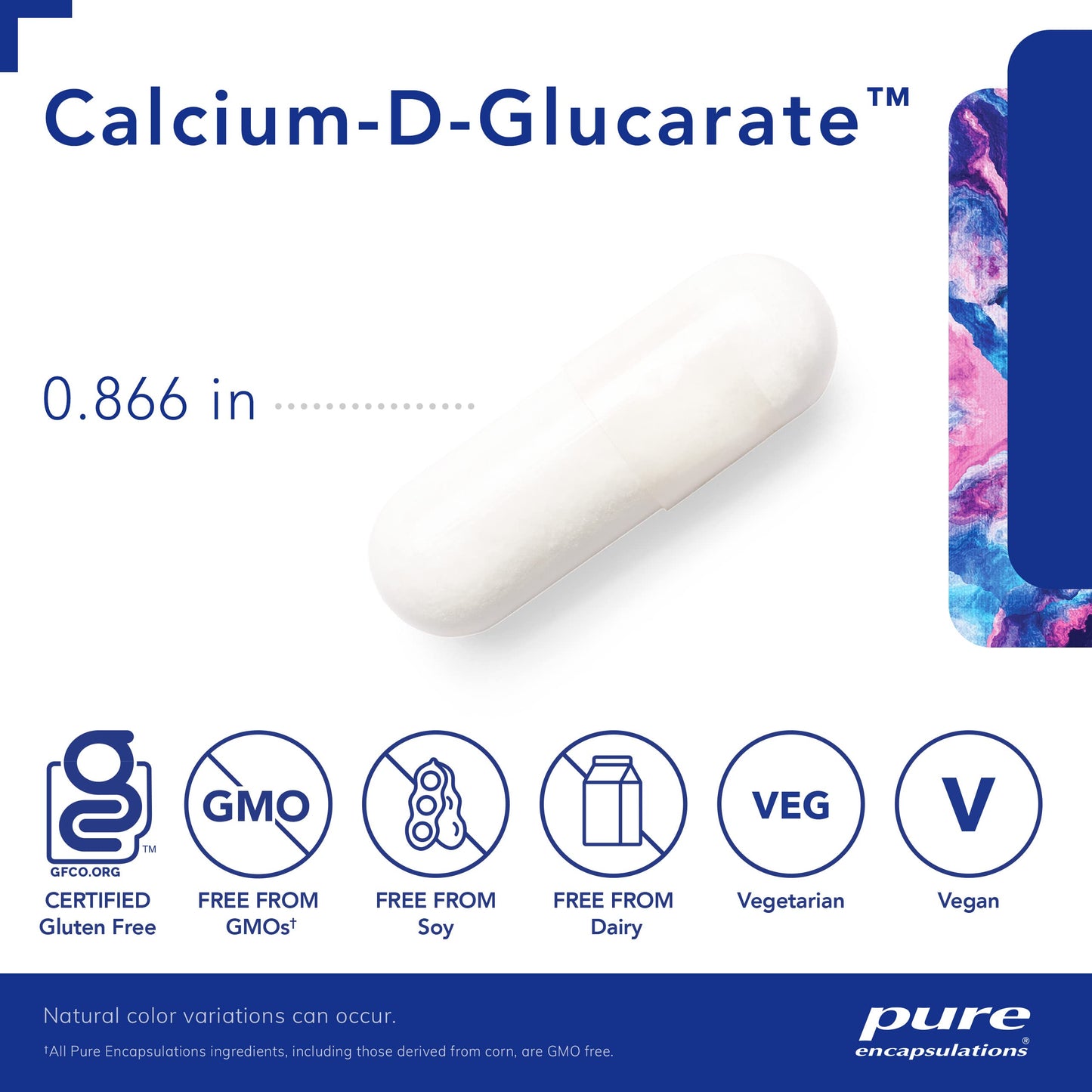 D-glucarato de calcio de Pure Encapsulations | Suplemento para apoyar la salud celular en el hígado, los pulmones, los senos y el colon* | 60 cápsulas