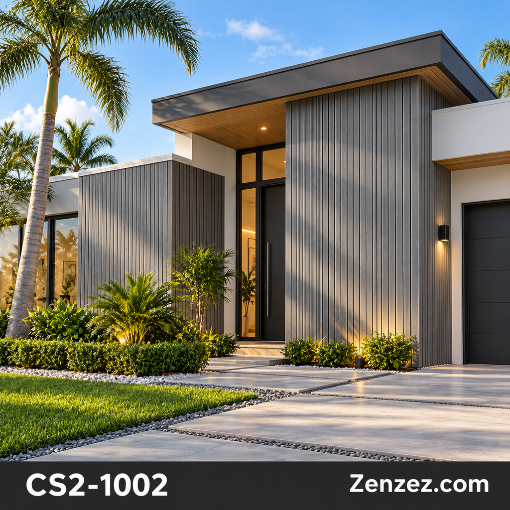 WALL PVC PANEL SLAT (SIDING) 6X114 INCHES = 6 INCHES X 9.5 FEET EXTERIOR USE MODEL CS2-1002