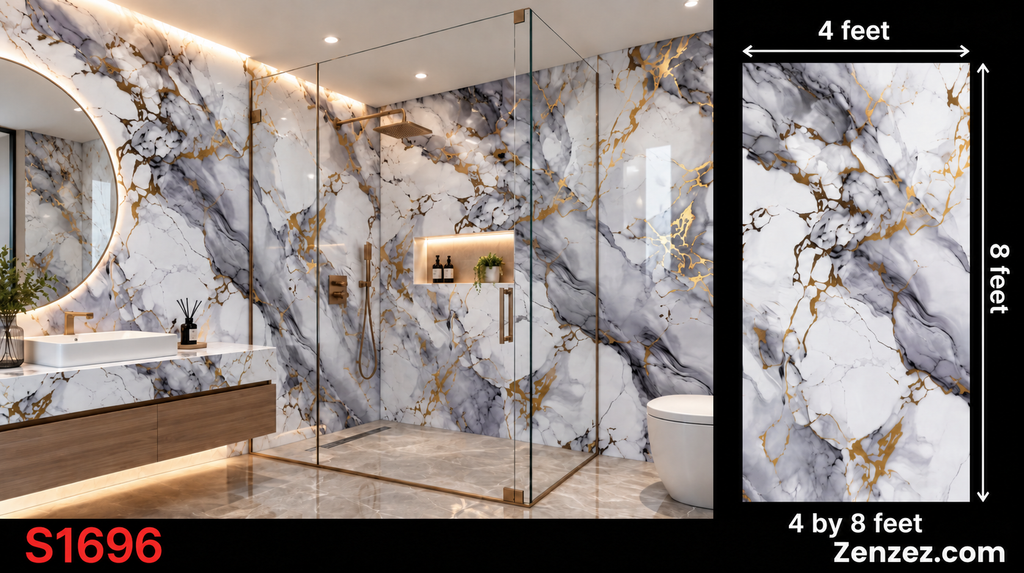 MARBLE PANEL PVC 4X8 FEET S1696