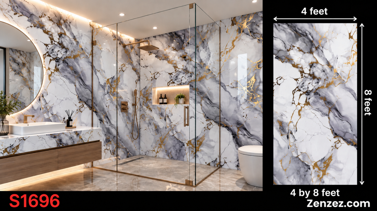 MARBLE PANEL PVC 4X8 FEET S1696