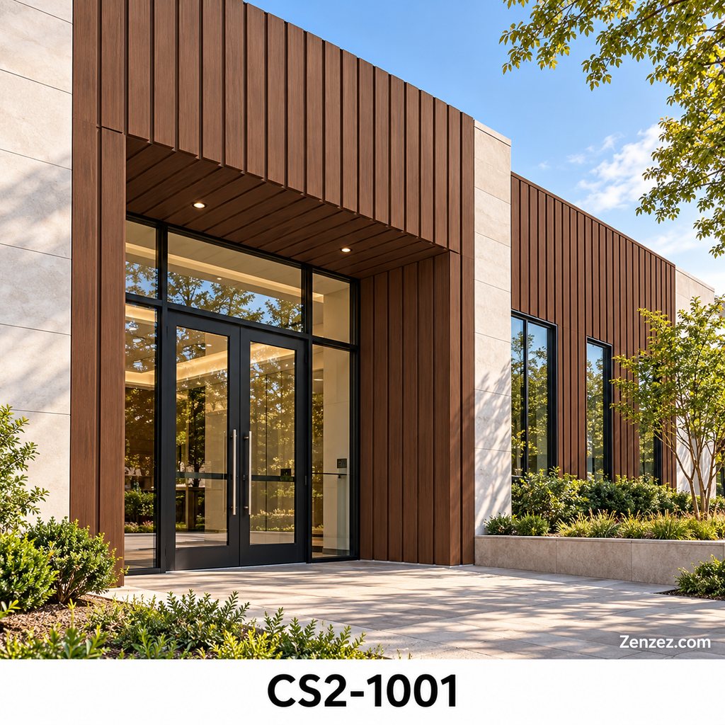 WALL PVC PANEL SLAT (SIDING) 6X114 INCHES = 6 INCHES X 9.5 FEET EXTERIOR USE MODEL CS2-1001