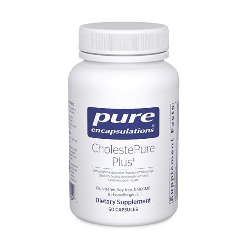 Pure Encapsulations CholestePure Plus 120's - Supports Lipid Metabolism & Heart Health* - Berberine Supplement - with Citrus Bergamot - Gluten Free & Non-GMO - 60 Capsules