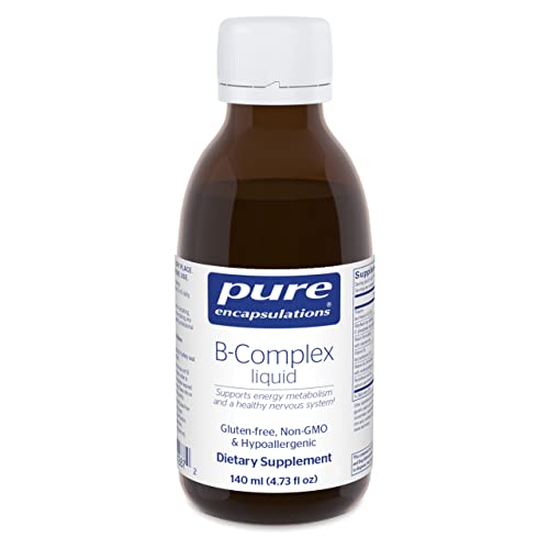 Pure Encapsulations B-Complex Liquid - Liquid Vitamin B Complex - for Nerve & Energy Metabolism* - Gluten Free & Vegetarian - 4.73 oz (140 mL)