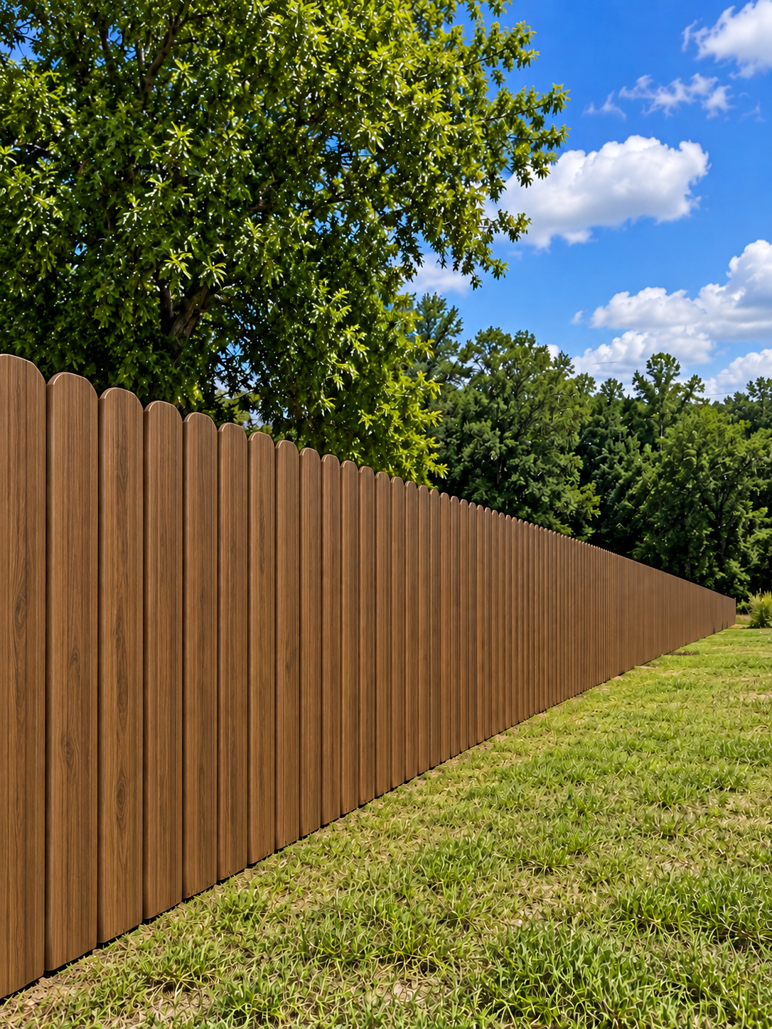 Metal Fence panel 6 inch x 6 feet Brown Color
