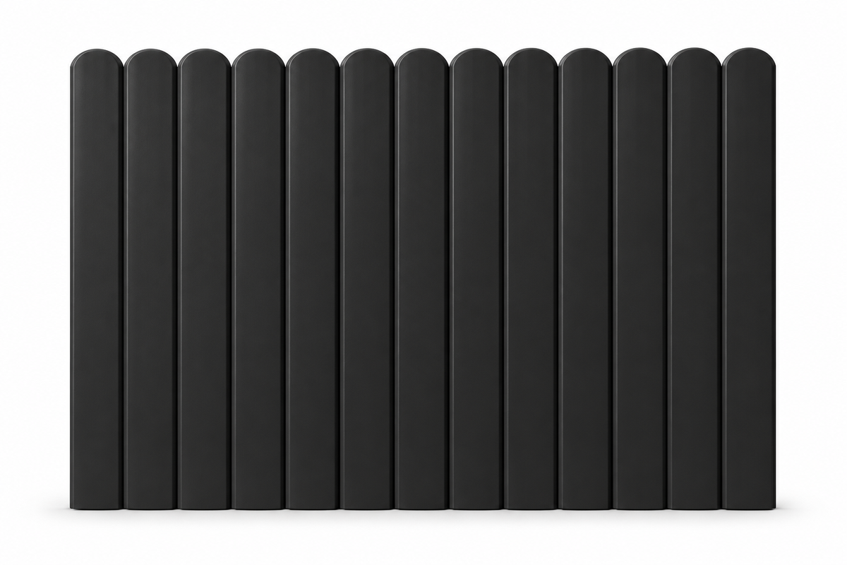 Metal Fence panel 6 inch x 6 feet Black Color