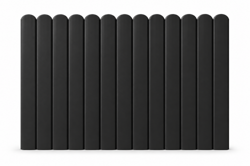 Metal Fence panel 6 inch x 6 feet Black Color