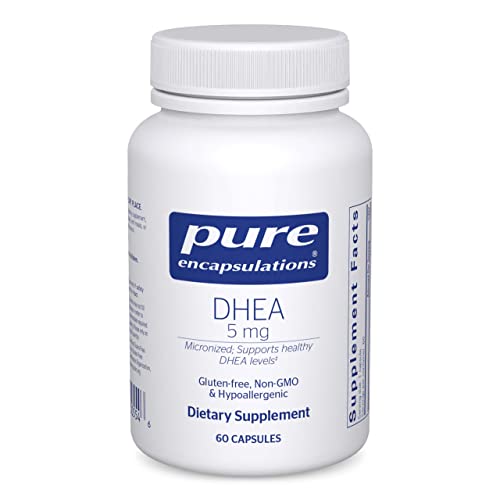 Pure Encapsulations DHEA 5 mg - Immune Support & Hormones Balance* - Micronized DHEA - Gluten Free & Vegan - 60 Capsules