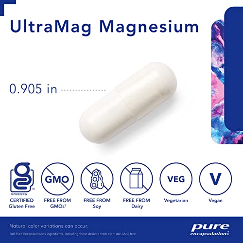 Pure Encapsulations UltraMag Magnesium - Superior Absorption - Bone & Muscle Support* - Essential Minerals Supplement - Vegan & Non-GMO - 120 Capsules