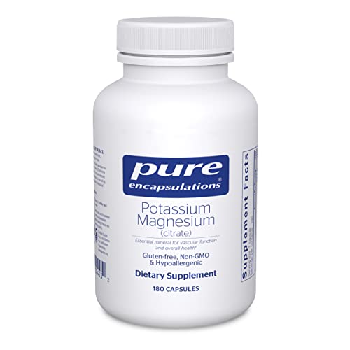 Pure Encapsulations Potassium Magnesium (Citrate) - for Heart Health & Bone Mineralization* - Optimal Absorption - Gluten Free & Non-GMO - 180 Capsules