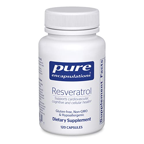 Pure Encapsulations Resveratrol - Cardiovascular, Cellular Health & Memory Support* - 40 mg Trans-Resveratrol - Antioxidants Supplement - Gluten Free & Non-GMO - 120 Capsules