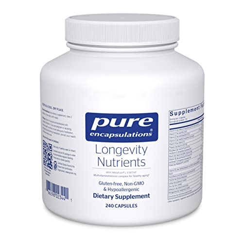 Pure Encapsulations Longevity Nutrients | Multivitamin/Mineral Complex to Support Healthy Aging, Brain Function, Eyes, Bones, and Vascular Health* | 240 Capsules