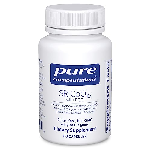 Pure Encapsulations SR-CoQ10 with PQQ - Heart Health Support* - Sustained Release Technology - Antioxidants Supplement - Gluten Free, Vegetarian & Non-GMO - 60 Capsules