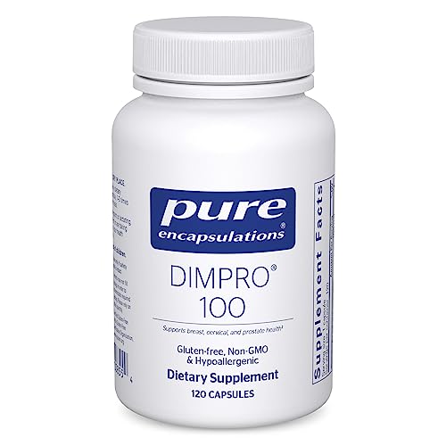 Pure Encapsulations DIMPRO 100 - Diindolylmethane Supplement - for Breast, Cervical & Prostate Health - Gluten Free & Vegan - 180 Capsules