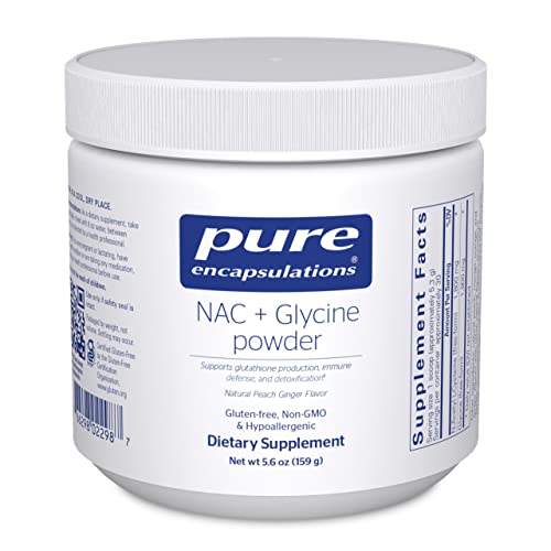 Pure Encapsulations NAC + Glycine Powder - Immune Support, Detox Cleanse & Glutathione Production* - Conditionally Essential Amino Acids - Gluten Free & Non-GMO - 5.6 oz