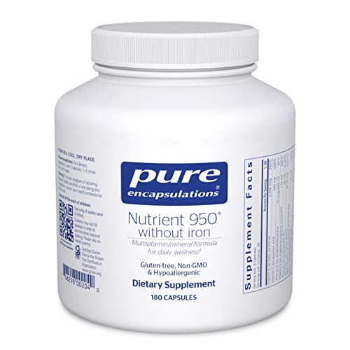 Pure Encapsulations Nutrient 950 without Iron | Supplement to Support Cardiovascular, Immune, and Cellular Health, Bones, Hormone Metabolism, and Carbohydrate Utilization* | 180 Capsules