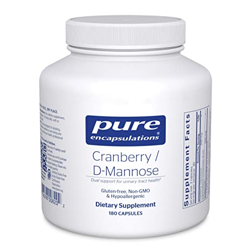 Pure Encapsulations Cranberry D-Mannose - Supports Urinary Tract Health* - with Cranberry Fruit Solids - Vegan & Non-GMO Dietary Supplement - 180 Capsules