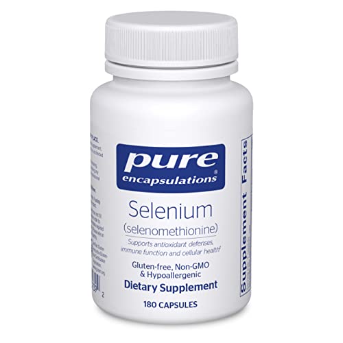 Pure Encapsulations Selenium - 200 mcg - for Healthy Cellular Function, Immune System & Antioxidant Defenses - Mineral Supplement - Vegan & Gluten Free - 180 Capsules