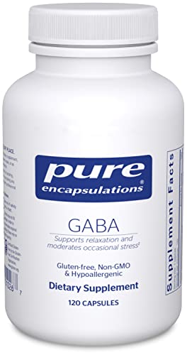 Pure Encapsulations GABA - Supplement to Support Relaxation & Moderation of Occasional Stress - with Premium GABA Amino Acids - 120 Capsules