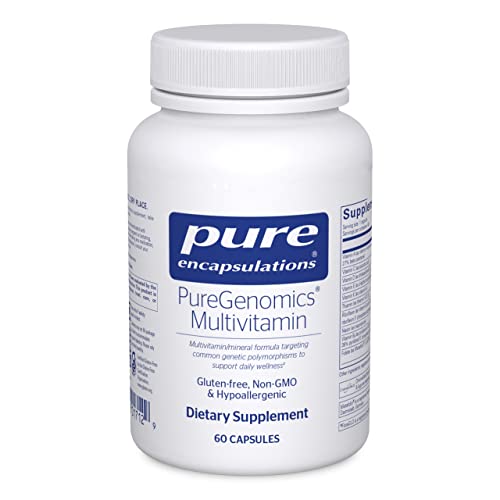 Pure Encapsulations PureGenomics Multivitamin - Supplement to Support Nutrient Requirements of Common Genetic Variations - with Vitamin A,B,C,D,E, K & Minerals - 60 Capsules