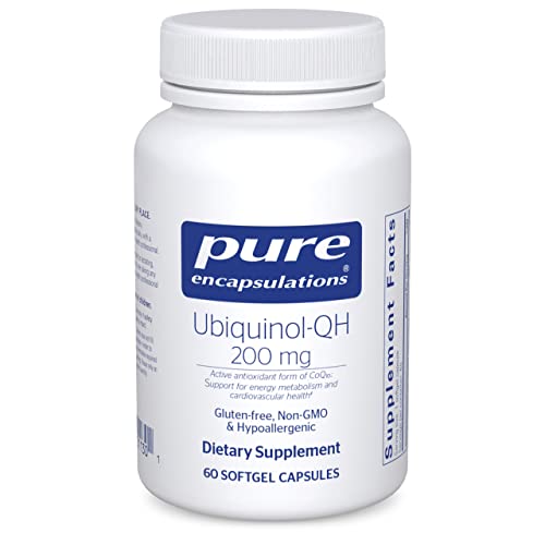 Pure Encapsulations Ubiquinol-QH - 200 mg Ubiquinol - Active Form of Coenzyme Q10 - Heart Health & Energy Metabolism Support* - Antioxidant Supplement - 60 Softgel Capsules