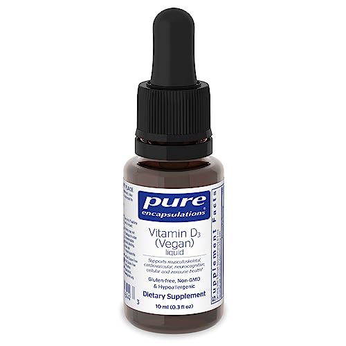 Pure Encapsulations Vitamin D3 (Vegan) Liquid | Hypoallergenic Support for Bone, Breast, Cardiovascular, Colon and Immune Health* | 0.3 fl. oz.