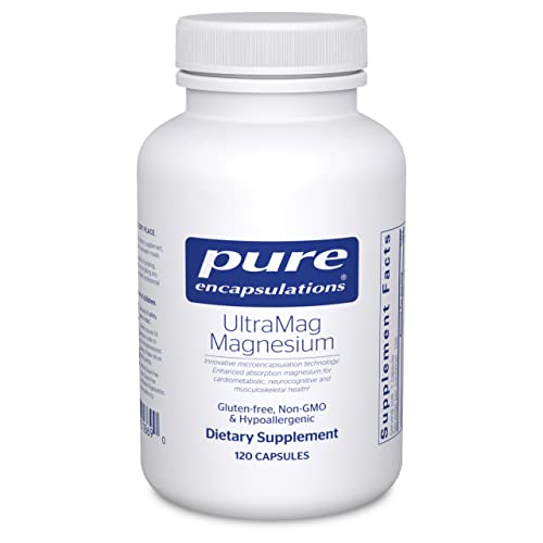 Pure Encapsulations UltraMag Magnesium - Superior Absorption - Bone & Muscle Support* - Essential Minerals Supplement - Vegan & Non-GMO - 120 Capsules