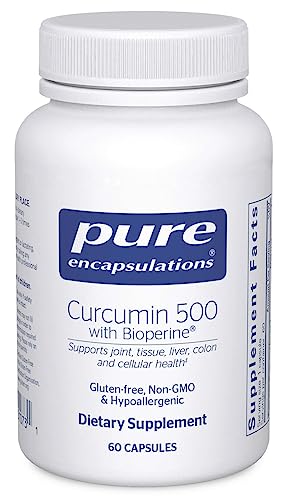 Pure Encapsulations Curcumin 500 with Bioperine - Antioxidant Supplement to Support Joints, Tissue, Liver, Colon & Cellular Health* - with Turmeric Curcumin & Bioperine - 60 Capsules