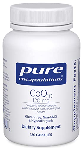 Pure Encapsulations CoQ10 120 mg - Coenzyme Q10 Supplement for Heart Health, Energy, Antioxidants, Brain & Memory Health - Cellular Health, Cognition & Cardiovascular Support* - 120 Capsules