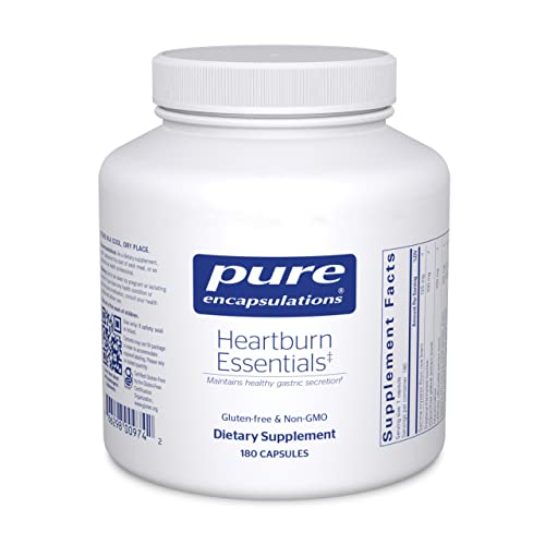 Pure Encapsulations Heartburn Essentials | Dietary Supplement Helps Decrease Occurrences of Occasional Heartburn and Indigestion | 180 Capsules