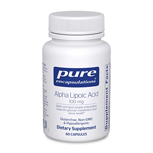 Pure Encapsulations Alpha Lipoic Acid 100 mg | ALA Supplement for Liver Support, Antioxidants, Nerve and Cardiovascular Health, Free Radicals, and Carbohydrate Support* | 60 Capsules