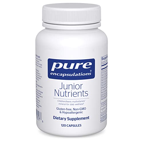 Pure Encapsulations Junior Nutrients - Kids & Teens Multivitamin - without Iron - with Calcium, Vitamin D3 & Vitamin C - Non-GMO & Vegetarian - 120 Capsules