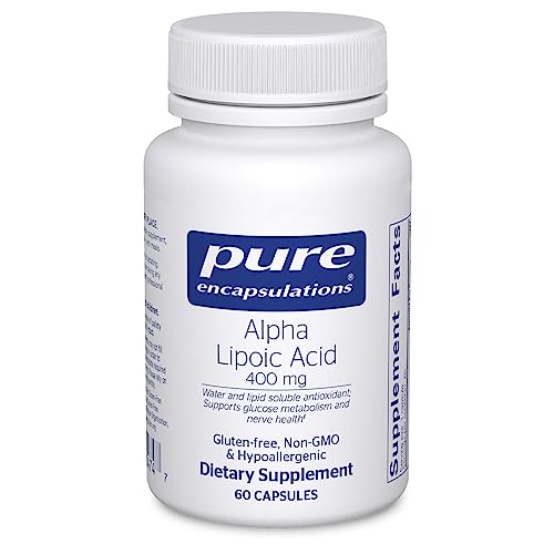 Pure Encapsulations Alpha Lipoic Acid 400 mg | ALA Supplement for Liver Support, Antioxidants, Nerve and Cardiovascular Health, Free Radicals, and Carbohydrate Support* | 60 Capsules