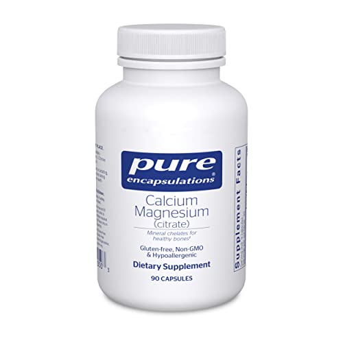 Pure Encapsulations Calcium Magnesium (Citrate) - 240 g Calcium & 240 g Magnesium - Bone Health Support - Non-GMO & Vegan - 90 Capsules