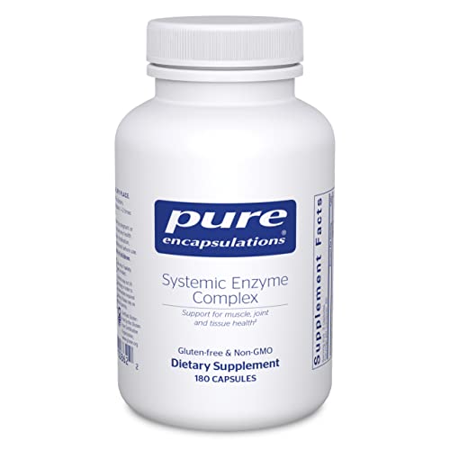 Pure Encapsulations Systemic Enzyme Complex - Supports Muscle Recovery & Joint Health - for Immune Health* - Gluten Free & Non-GMO - 180 Capsules