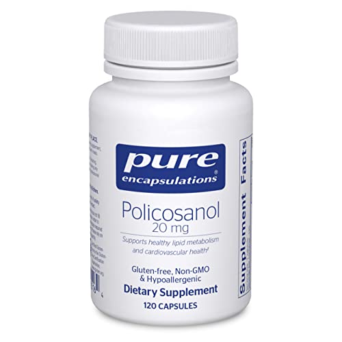 Pure Encapsulations Policosanol 20 mg | Hypoallergenic Supplement Supports Healthy Lipid Metabolism and Cardiovascular Function | 120 Capsules