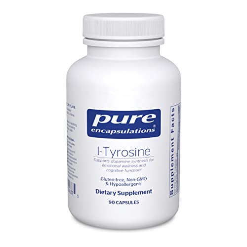 Pure Encapsulations L-Tyrosine - Amino Acid Supplement - for Brain Support, Dopamine & Thyroid Function* - Vegan & Non-GMO - 90 Capsules