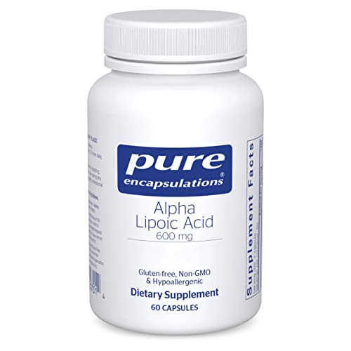 Pure Encapsulations Alpha Lipoic Acid 600 mg - ALA Supplement for Liver Support, Antioxidants, Nerve Health, Cardiovascular Health & Carbohydrate Support - Premium Alpha Lipoic Acid - 60 Capsules