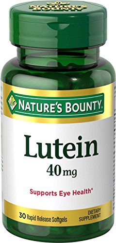 Comprimés de lutéine Nature's Bounty, suppléments et vitamines pour la santé oculaire, favorisent la santé de la vision, 40 mg, 30 gélules