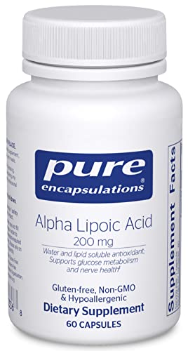 Pure Encapsulations Alpha Lipoic Acid 200 mg - 200mg ALA - Liver & Antioxidant Support* - for Nerve Health & Carb Metabolism - Vegan & Non-GMO Supplement - 60 Capsules