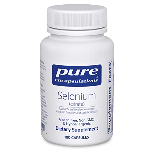 Pure Encapsulations Selenium (Citrate) - for Immune System Support & Cellular Health - Antioxidant Supplement - Supports Blood Flow* - Gluten Free & Vegan - 180 Capsules