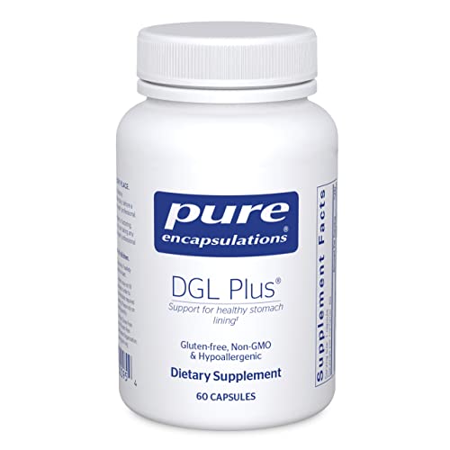 Pure Encapsulations DGL Plus - Gut Health Supplements for Men & Women - with Marshmallow Root, Aloe Vera Extract & More - Non-GMO & Vegan - 60 Capsules