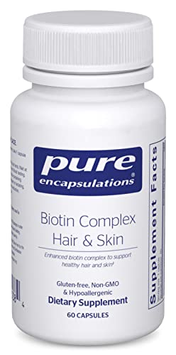 Pure Encapsulations Biotin Complex Hair & Skin | Biotin Complex for Healthy Hair and Skin Support | 60 Capsules