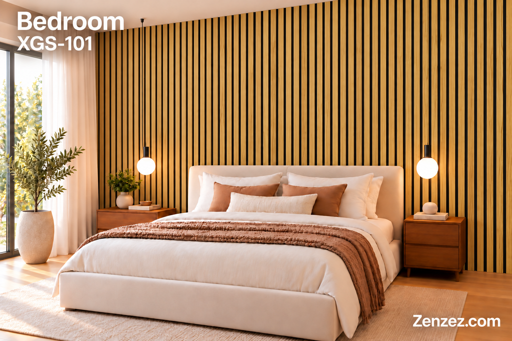 WALL PVC PANEL SLAT 6X114 INCHES = 6 INCHES X 9.5 FEET INTERIOR USE MODEL XGS-101