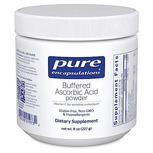 Pure Encapsulations Buffered Ascorbic Acid Powder | Vitamin C Supplement for Sensitive Individuals | 8 Ounces