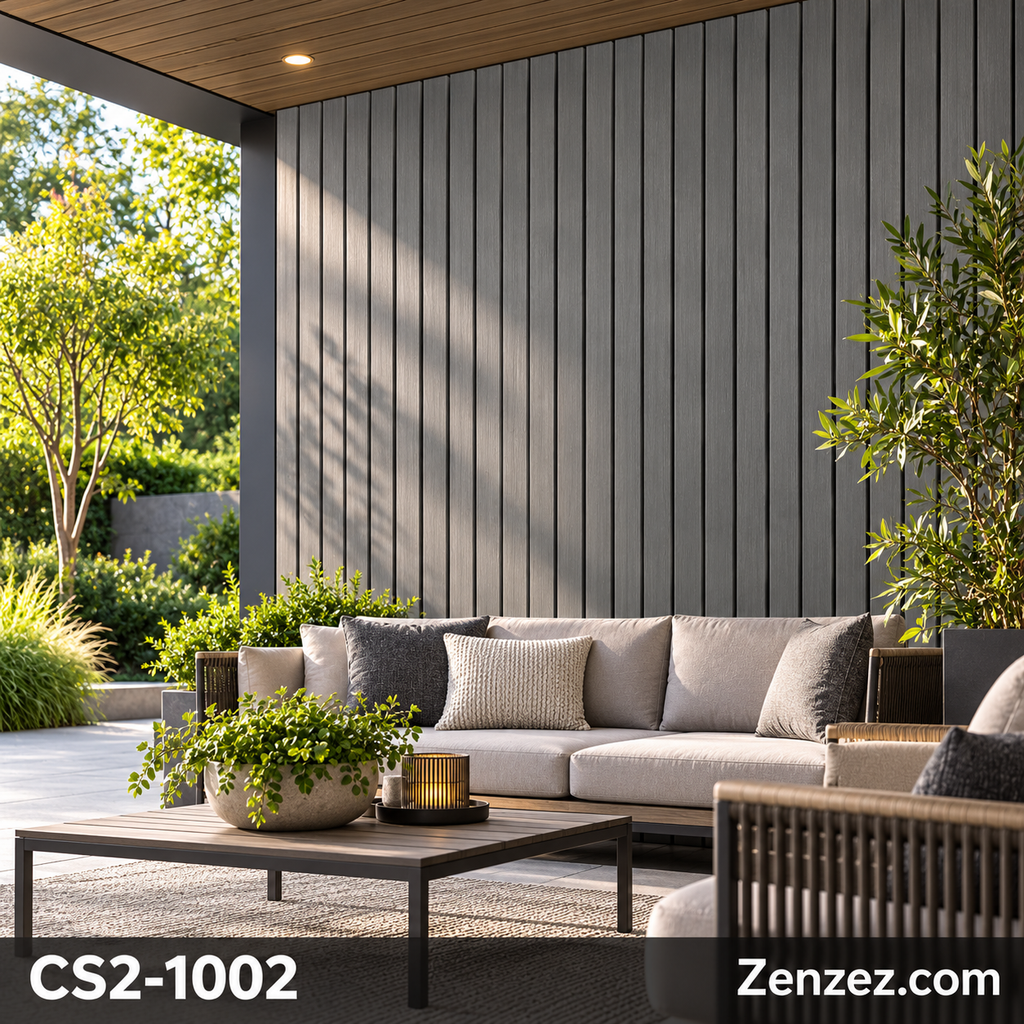WALL PVC PANEL SLAT (SIDING) 6X114 INCHES = 6 INCHES X 9.5 FEET EXTERIOR USE MODEL CS2-1002