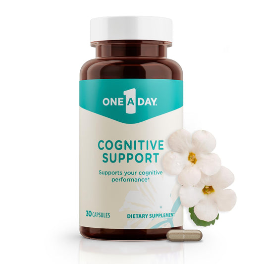 One A Day Cognitive Supplement – Brain Supplement to Support Cognitive Performance for Men and Women with Bacopa. Also includes Rhodiola, & Holy Basil, 30 Capsules